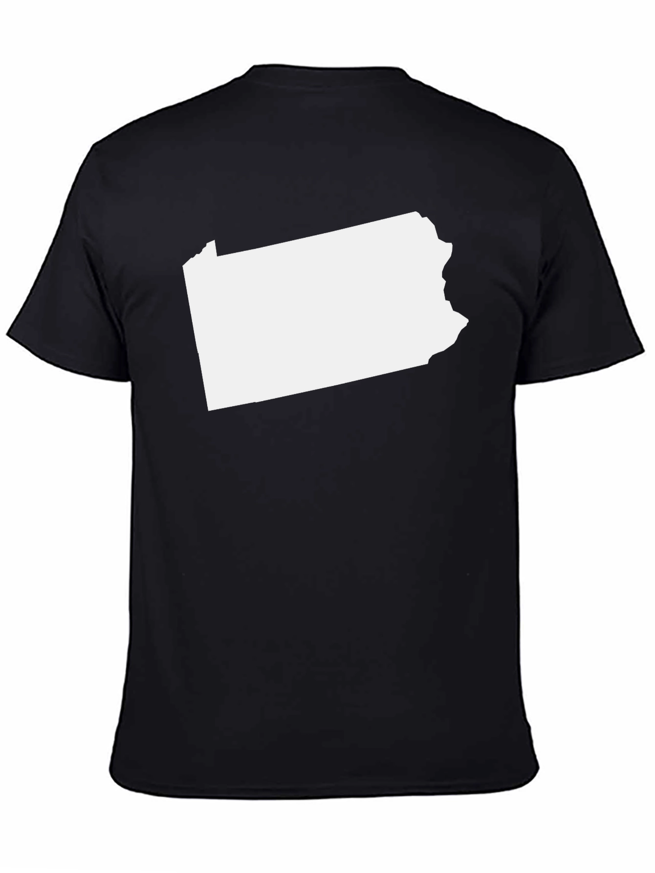 Pennsylvania State Outline T-Shirt - Black