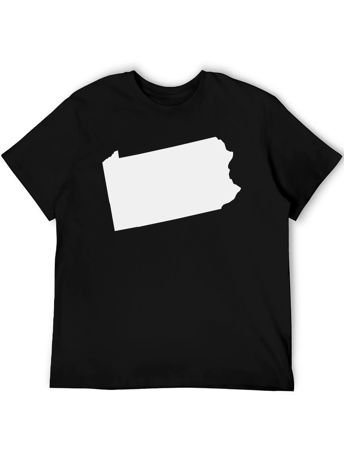 Pennsylvania State Outline T-Shirt - Black