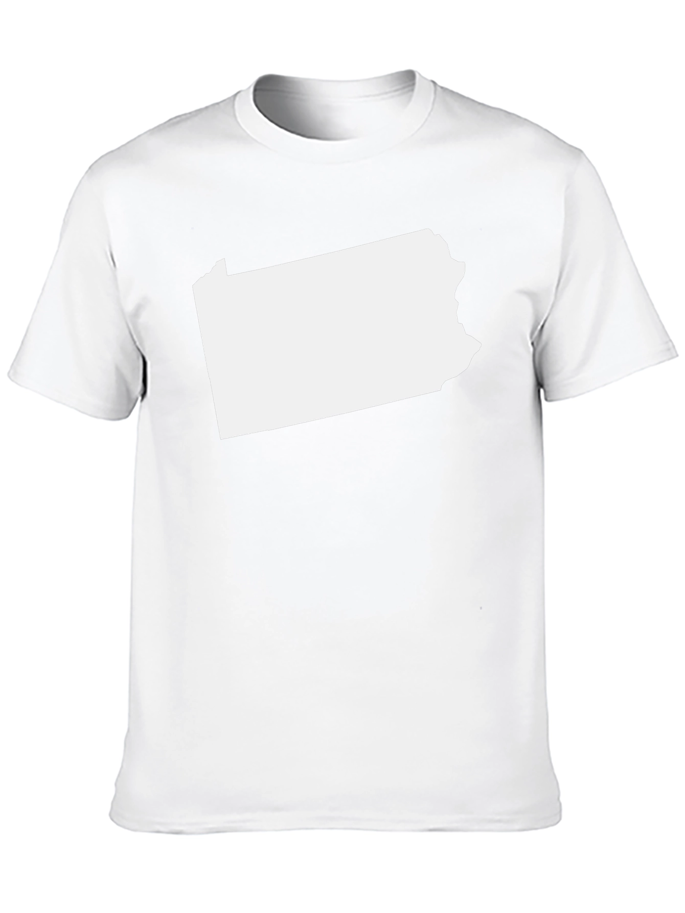 Pennsylvania State Outline T-Shirt - Black