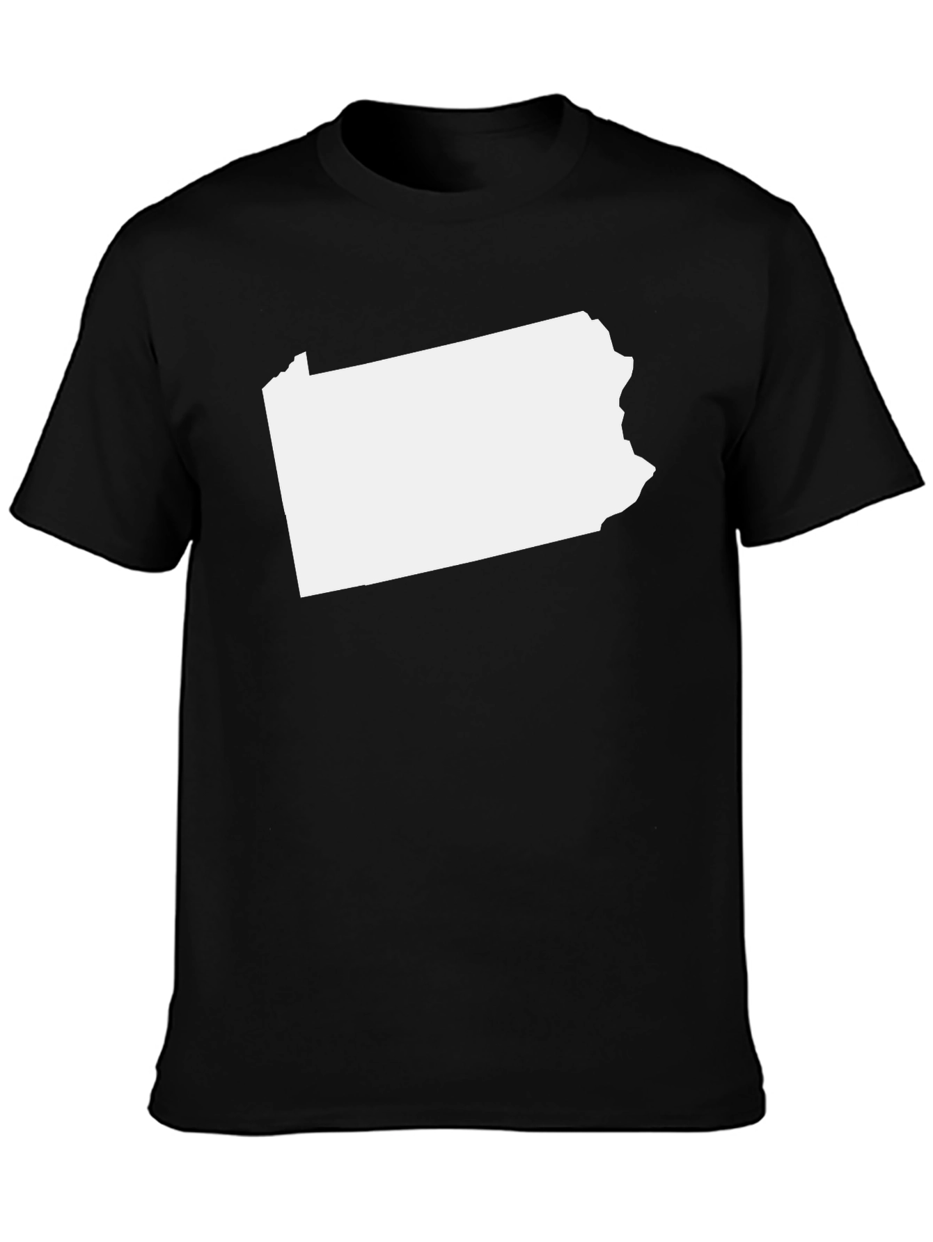 Pennsylvania State Outline T-Shirt - Black