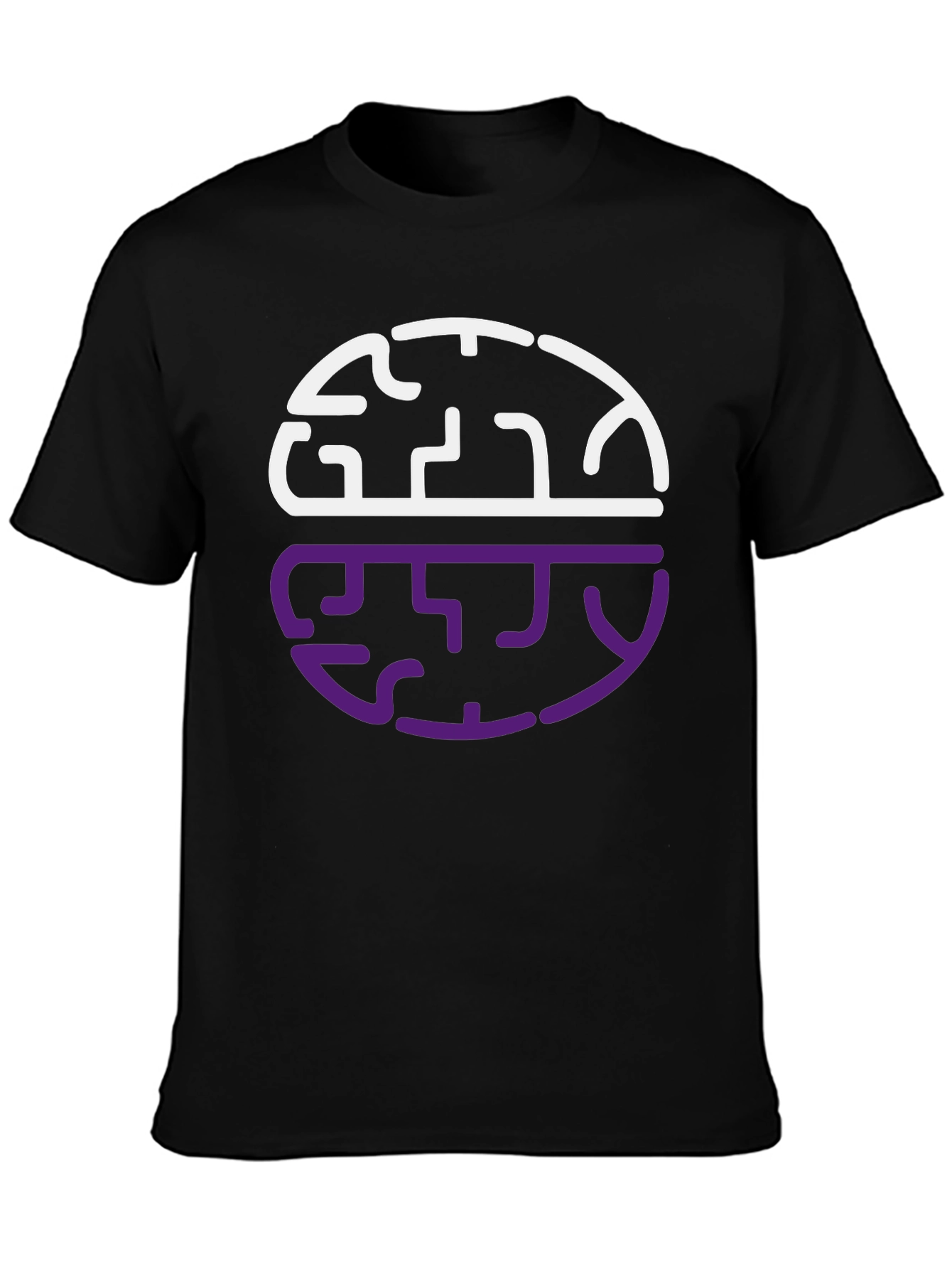 Brain Tease Graphic Tee - Black Cotton Blend Shirt