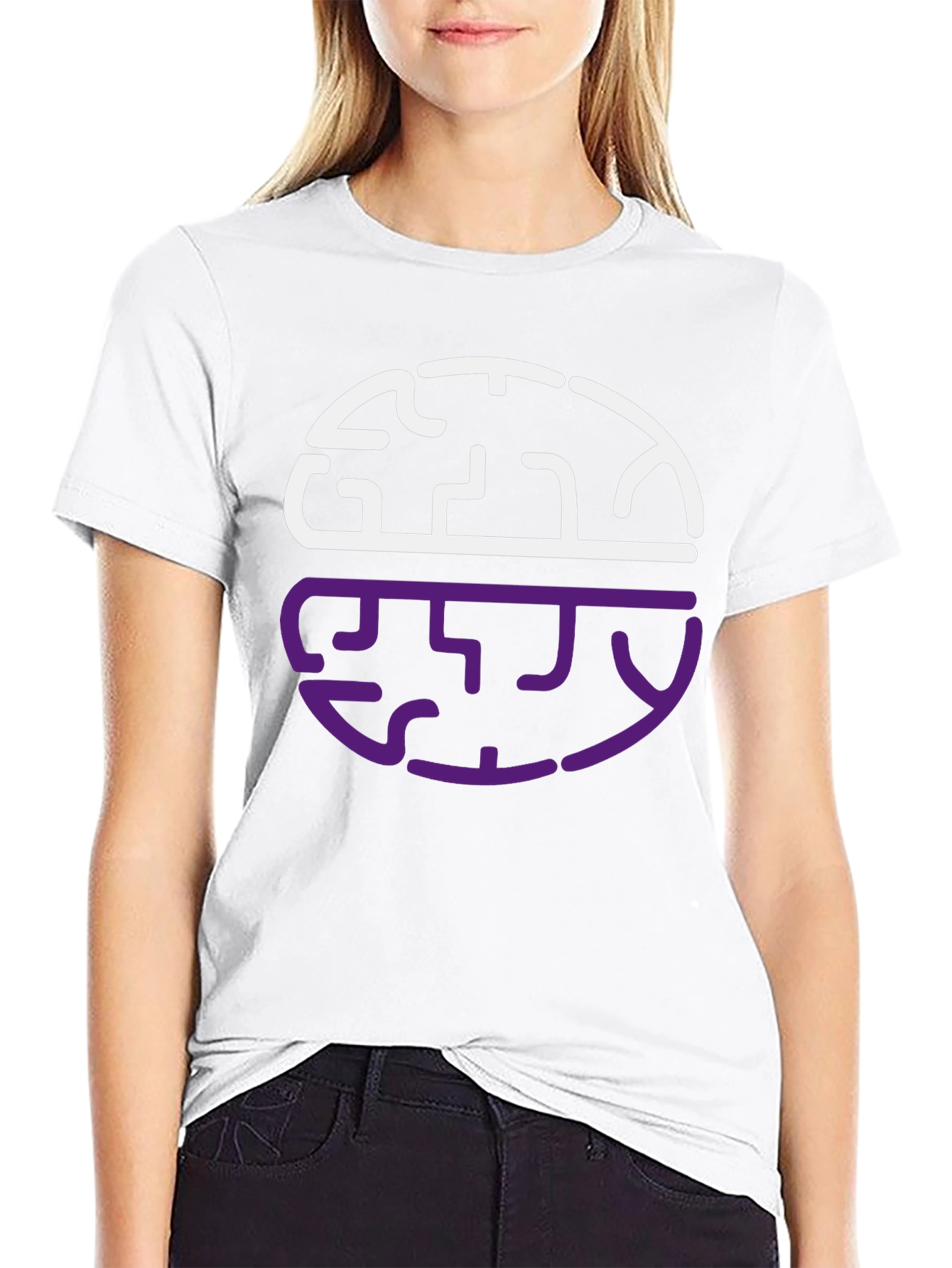 Brain Tease Graphic Tee - Black Cotton Blend Shirt