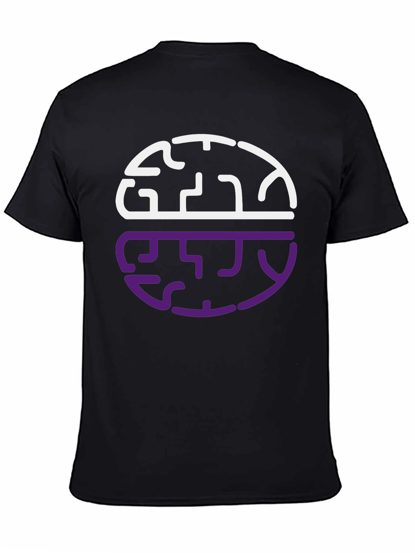 Brain Tease Graphic Tee - Black Cotton Blend Shirt