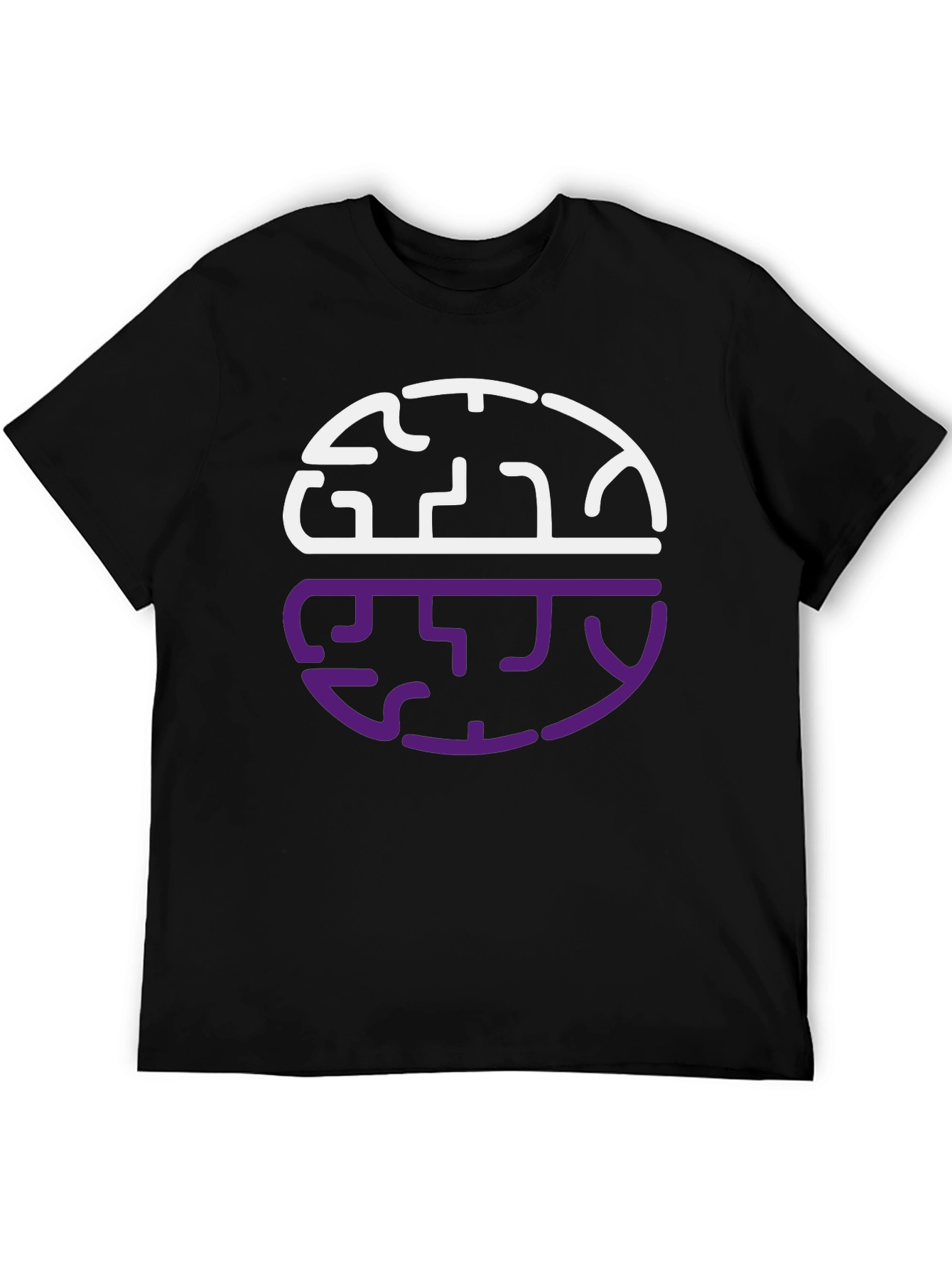 Brain Tease Graphic Tee - Black Cotton Blend Shirt