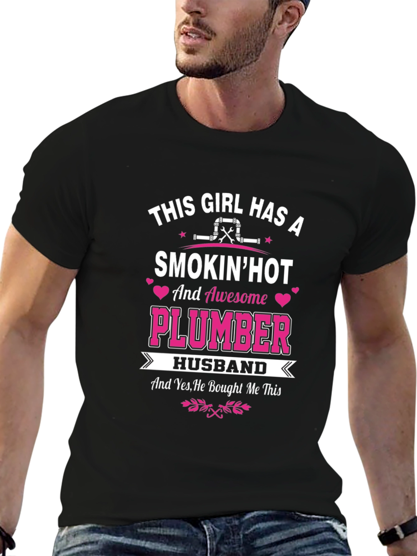 Smokin Hot Plumber Husband T-Shirt