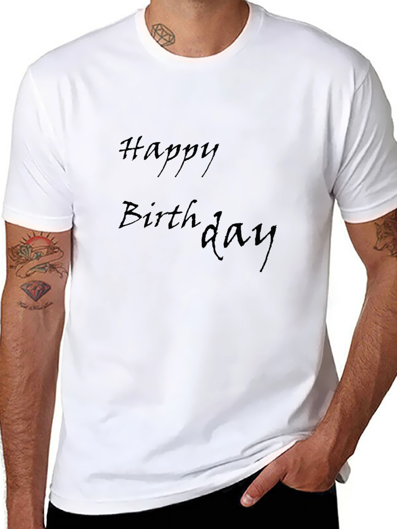 Happy Birthday Black T-Shirt for Men