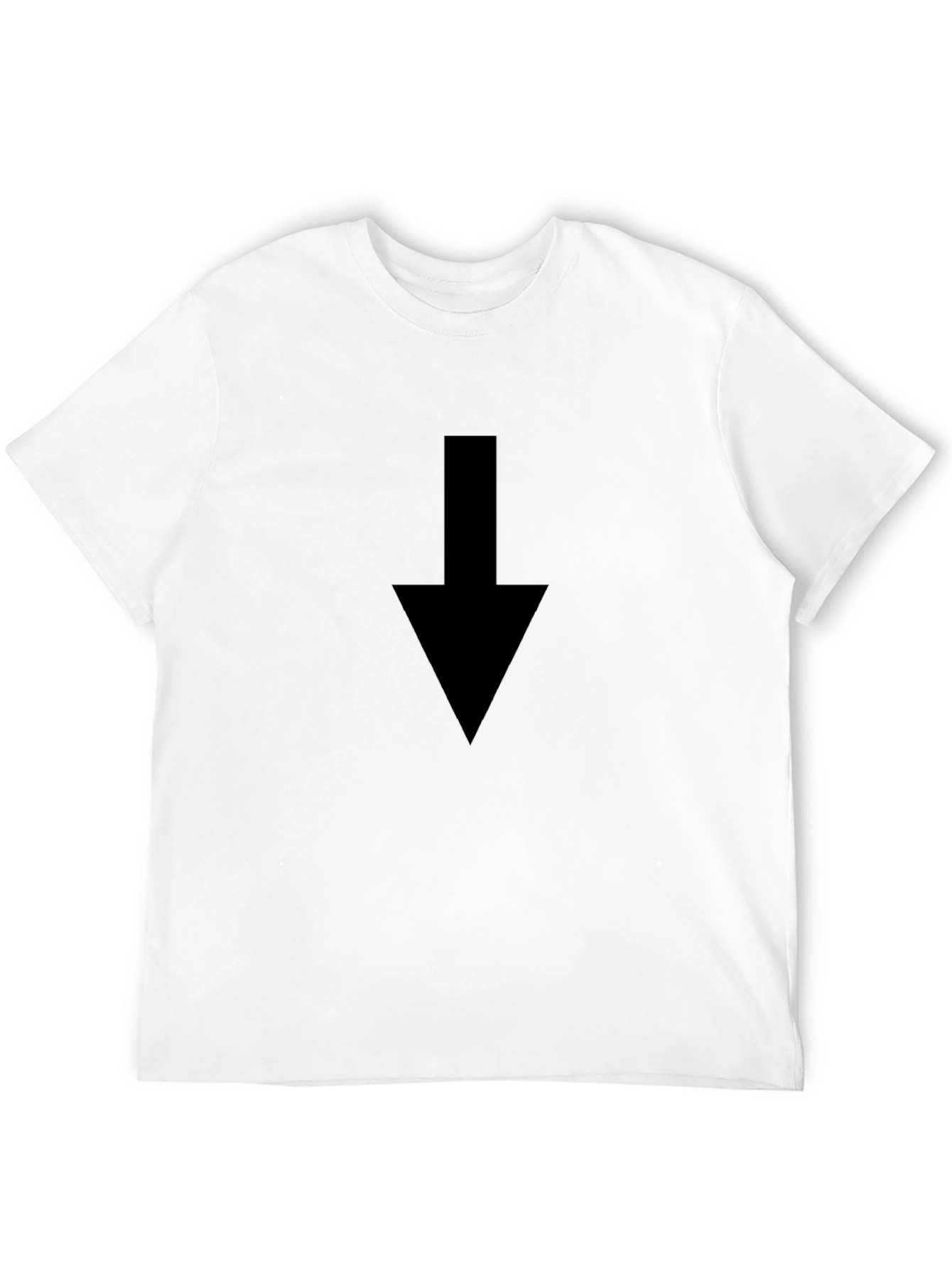 Black T-Shirt with Down Arrow Graphic