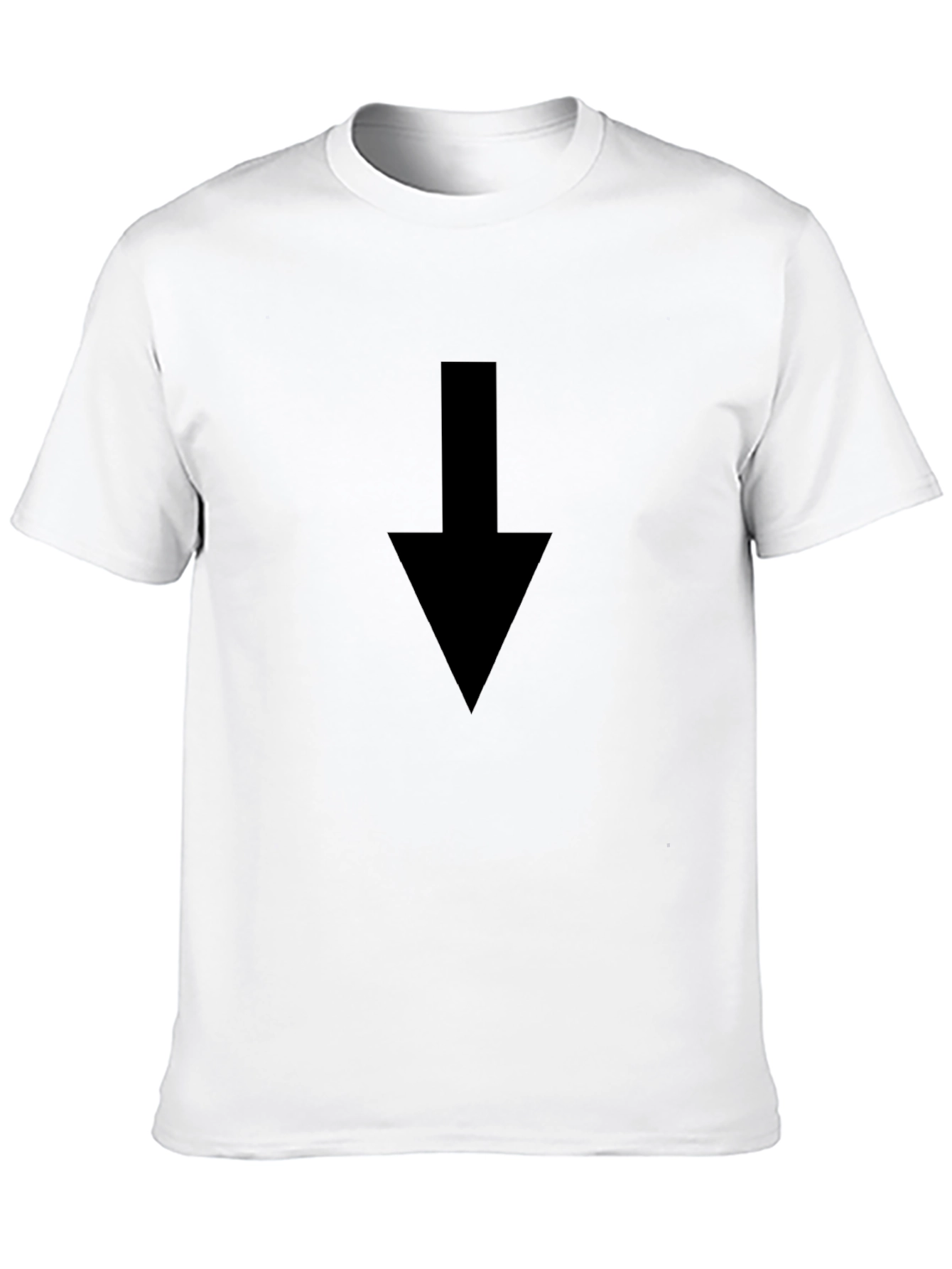 Black T-Shirt with Down Arrow Graphic