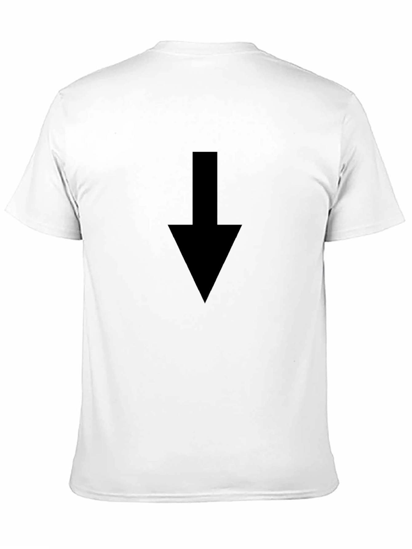 Black T-Shirt with Down Arrow Graphic