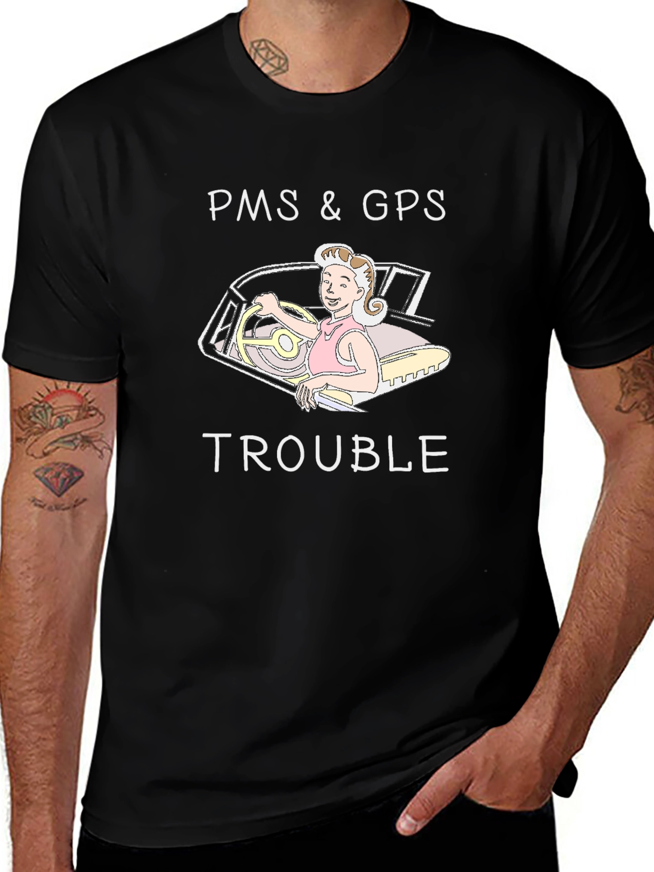 PMS & GPS Trouble Graphic Tee
