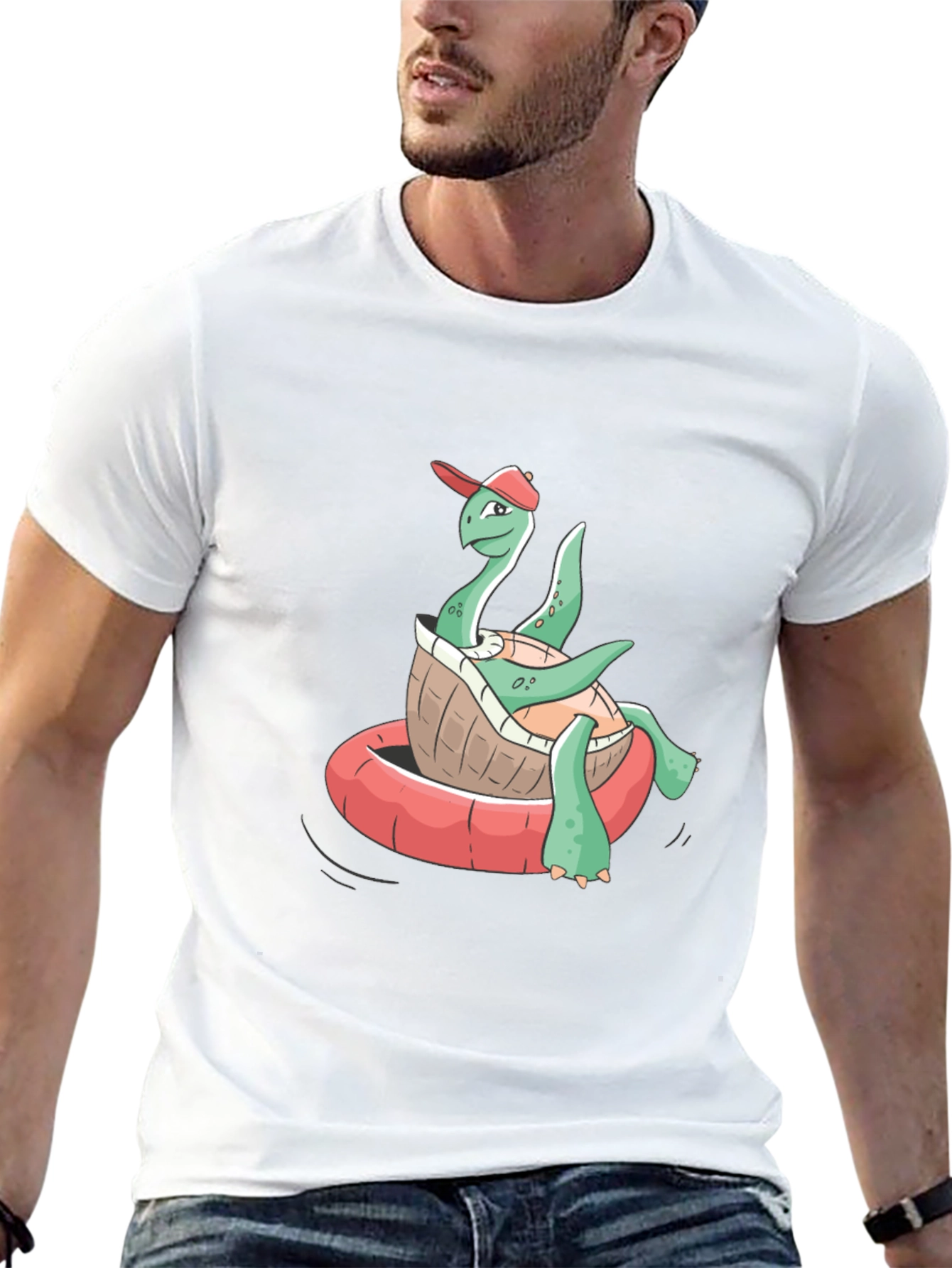 Cool Turtle in Float T-Shirt