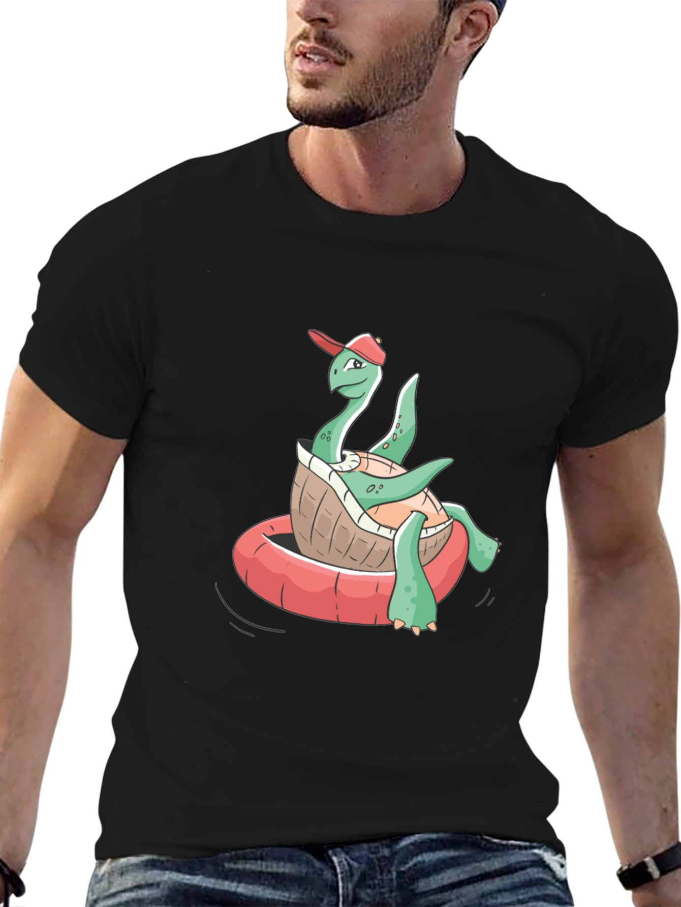 Cool Turtle in Float T-Shirt