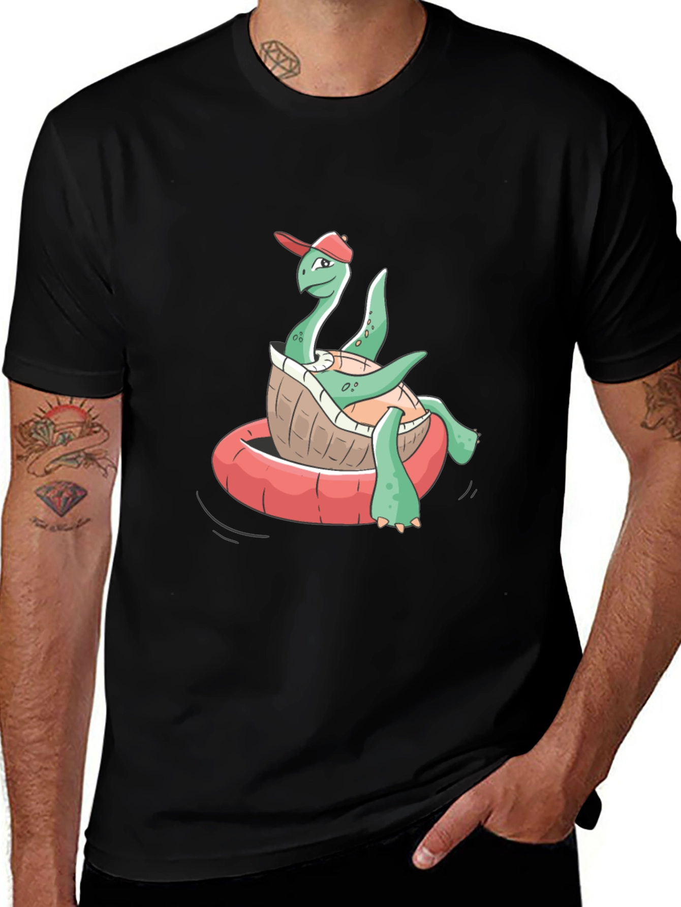 Cool Turtle in Float T-Shirt