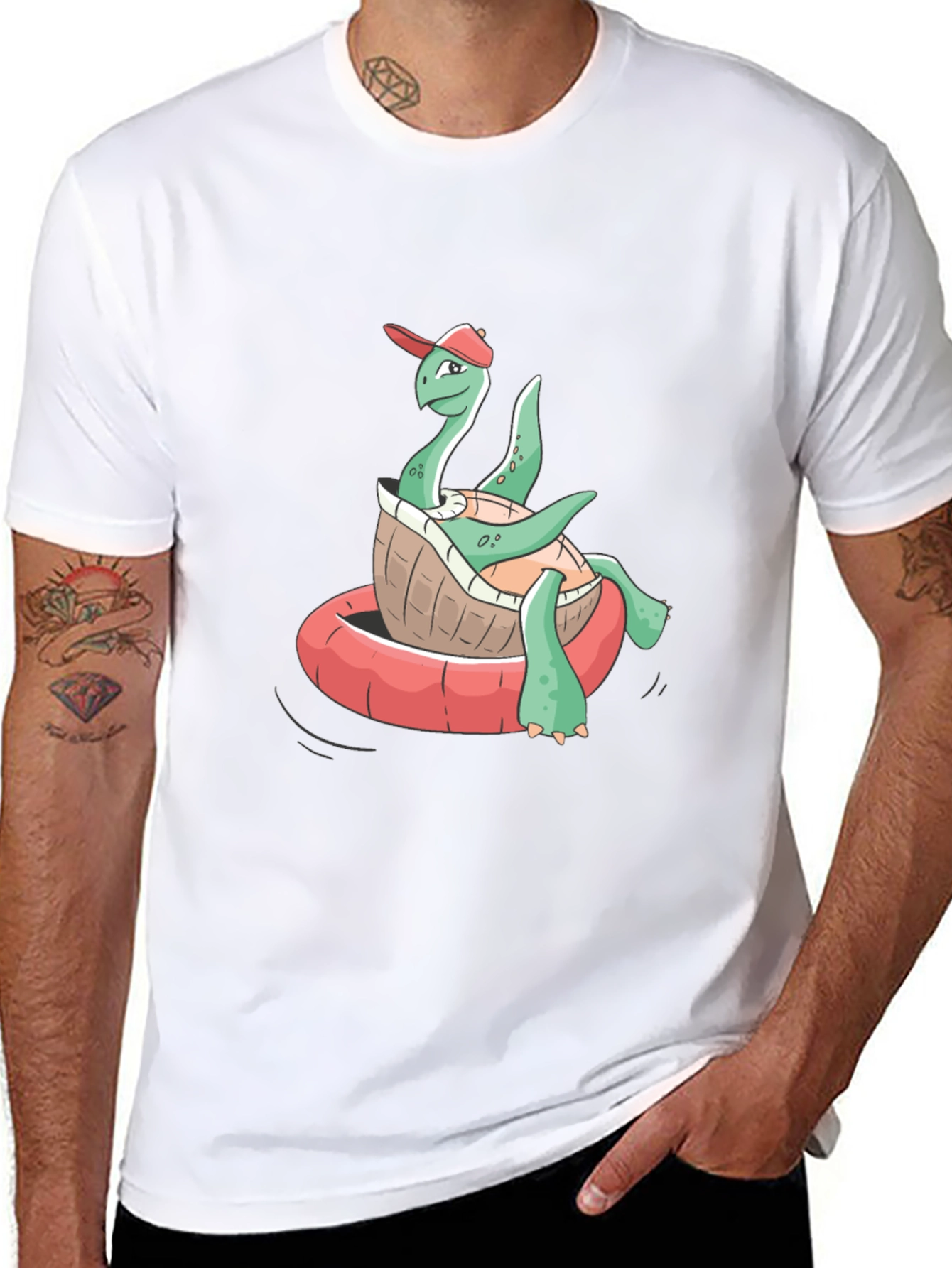 Cool Turtle in Float T-Shirt