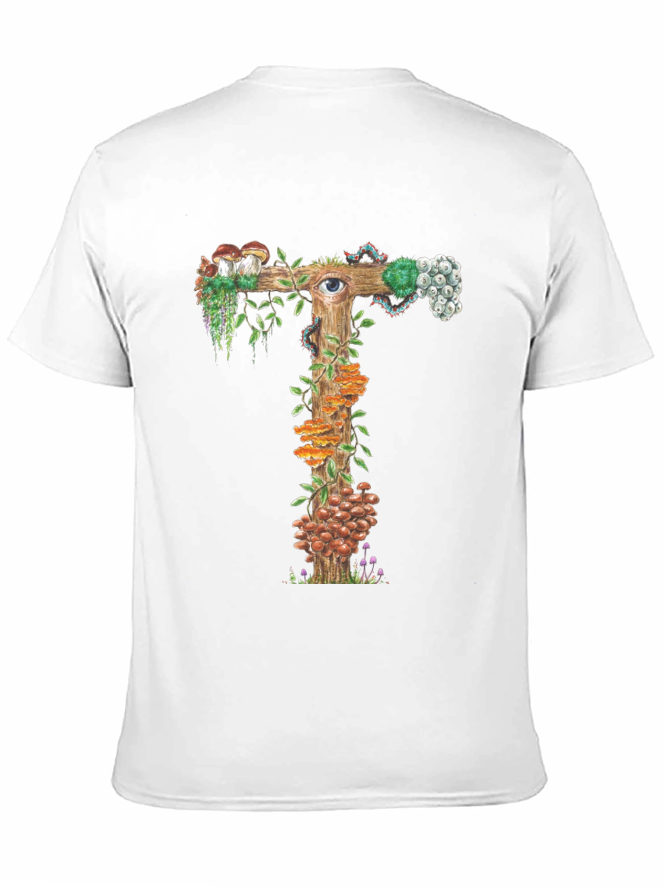 Mystical Mushroom T-Shirt: Unique Fungi Letter Design