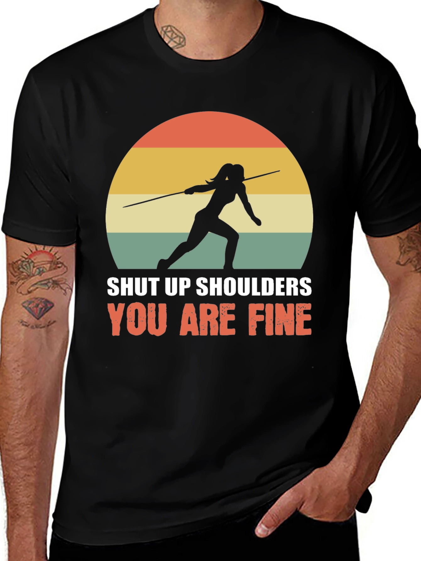 Shut Up Shoulders Javelin Thrower T-Shirt
