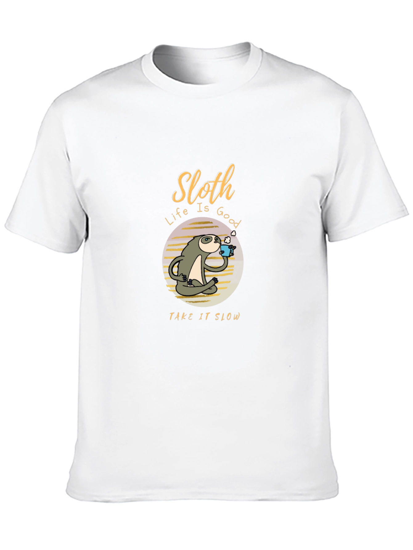 Sloth Life Is Good Black T-Shirt