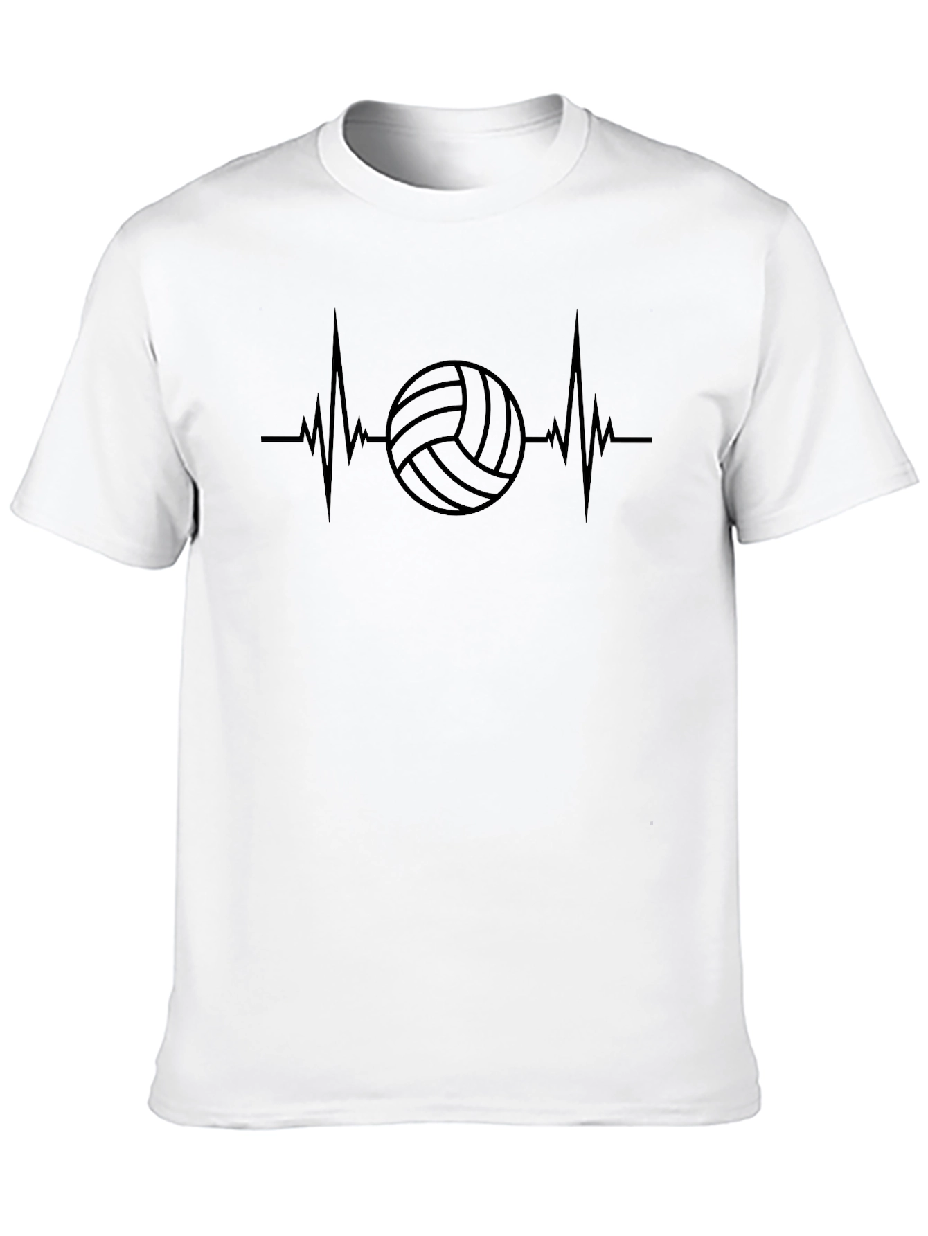 Volleyball Heartbeat T-Shirt - Sporty Graphic Tee