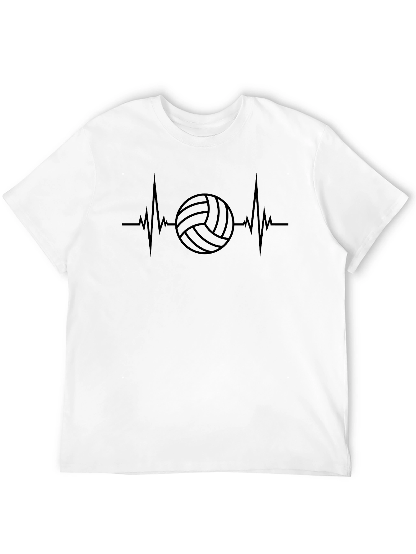 Volleyball Heartbeat T-Shirt - Sporty Graphic Tee