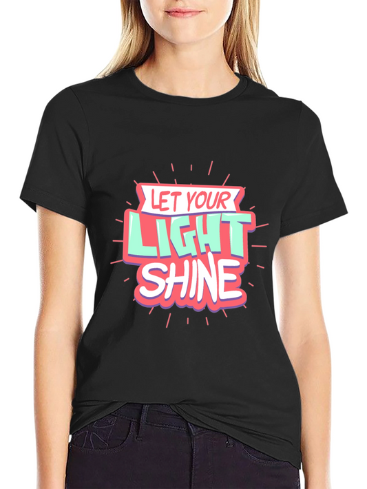 Let Your Light Shine Graphic Black T-Shirt