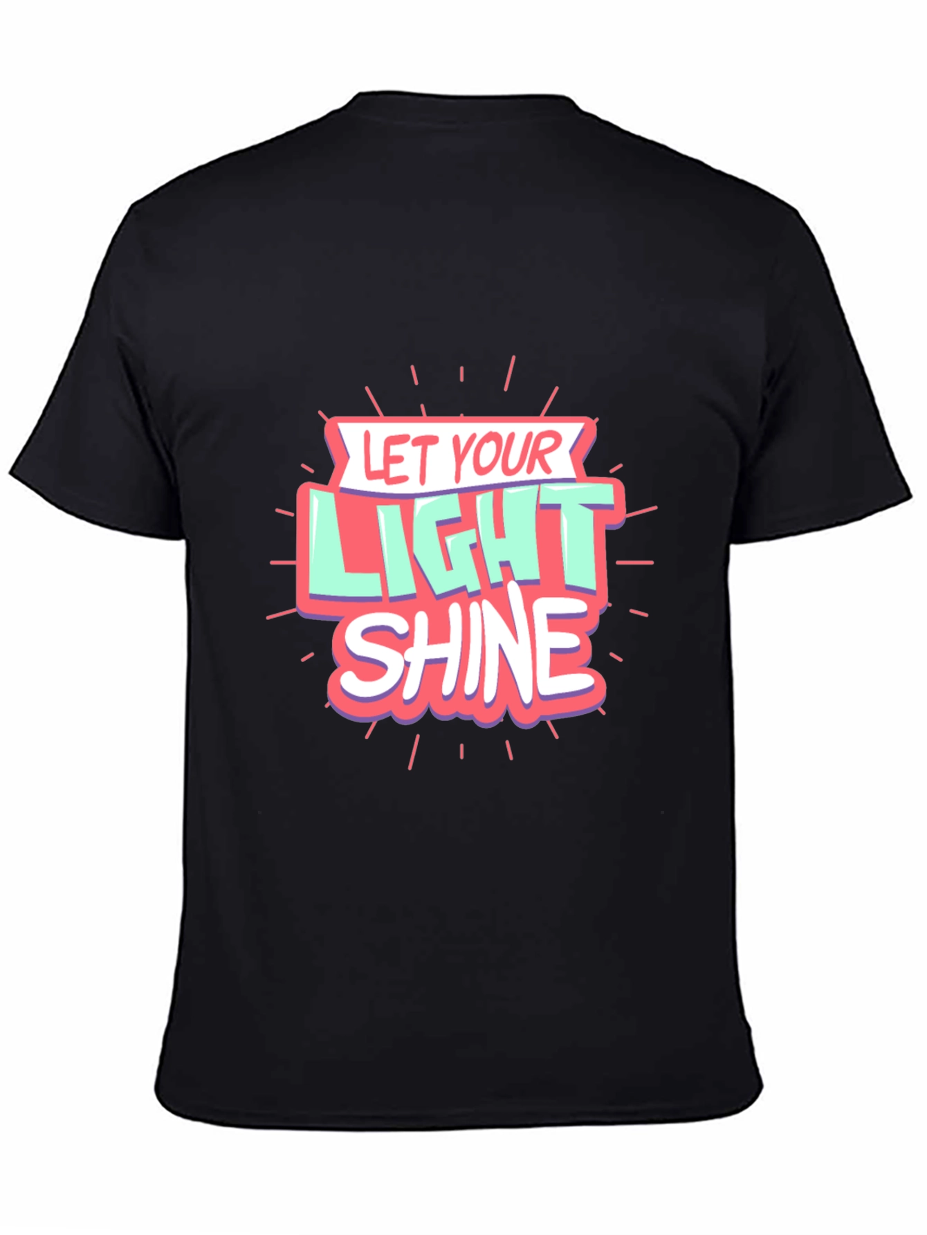 Let Your Light Shine Graphic Black T-Shirt
