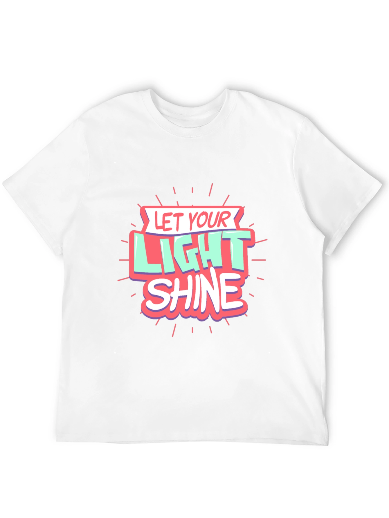 Let Your Light Shine Graphic Black T-Shirt