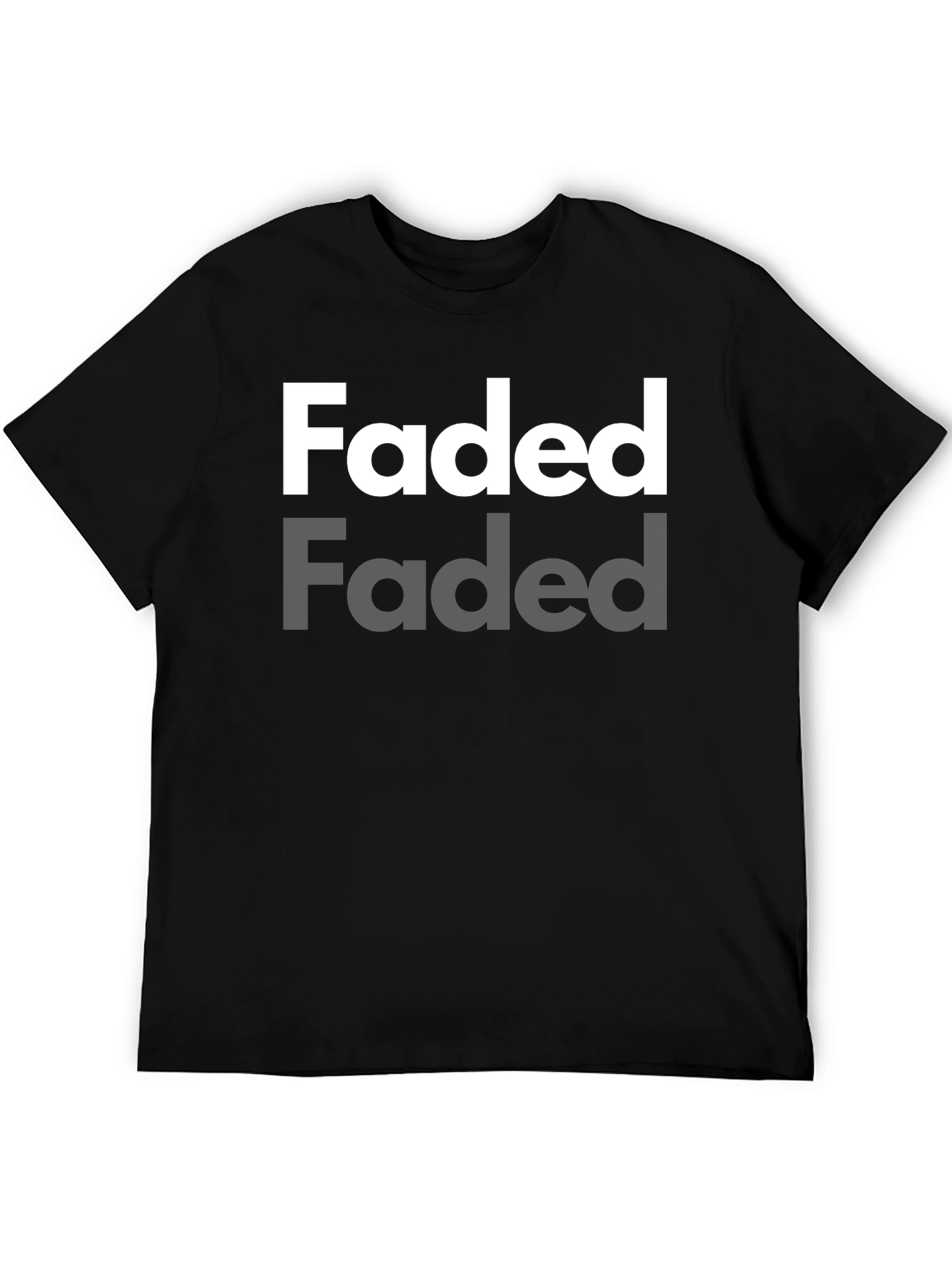 Faded Graphic Black T-Shirt