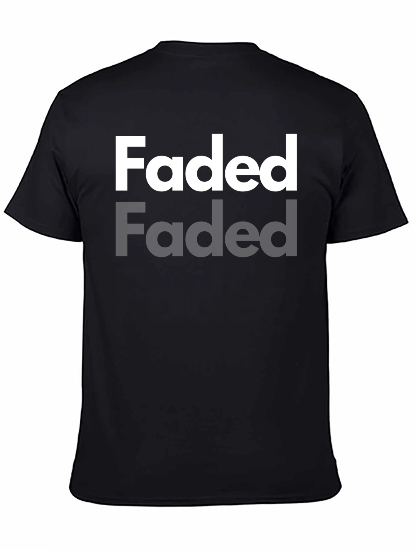 Faded Graphic Black T-Shirt