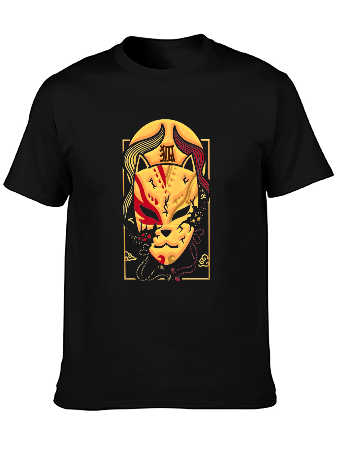 Japanese Kitsune Mask T-Shirt - Unique Graphic Tee