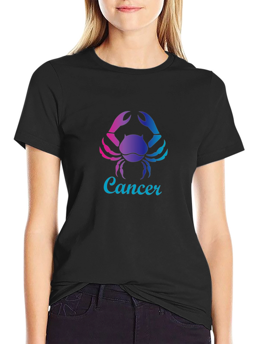 Cancer Zodiac T-Shirt - Gradient Crab Design