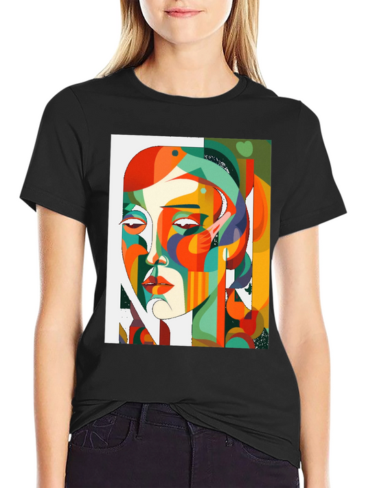 Abstract Art Graphic Tee - Modern Colorful Design