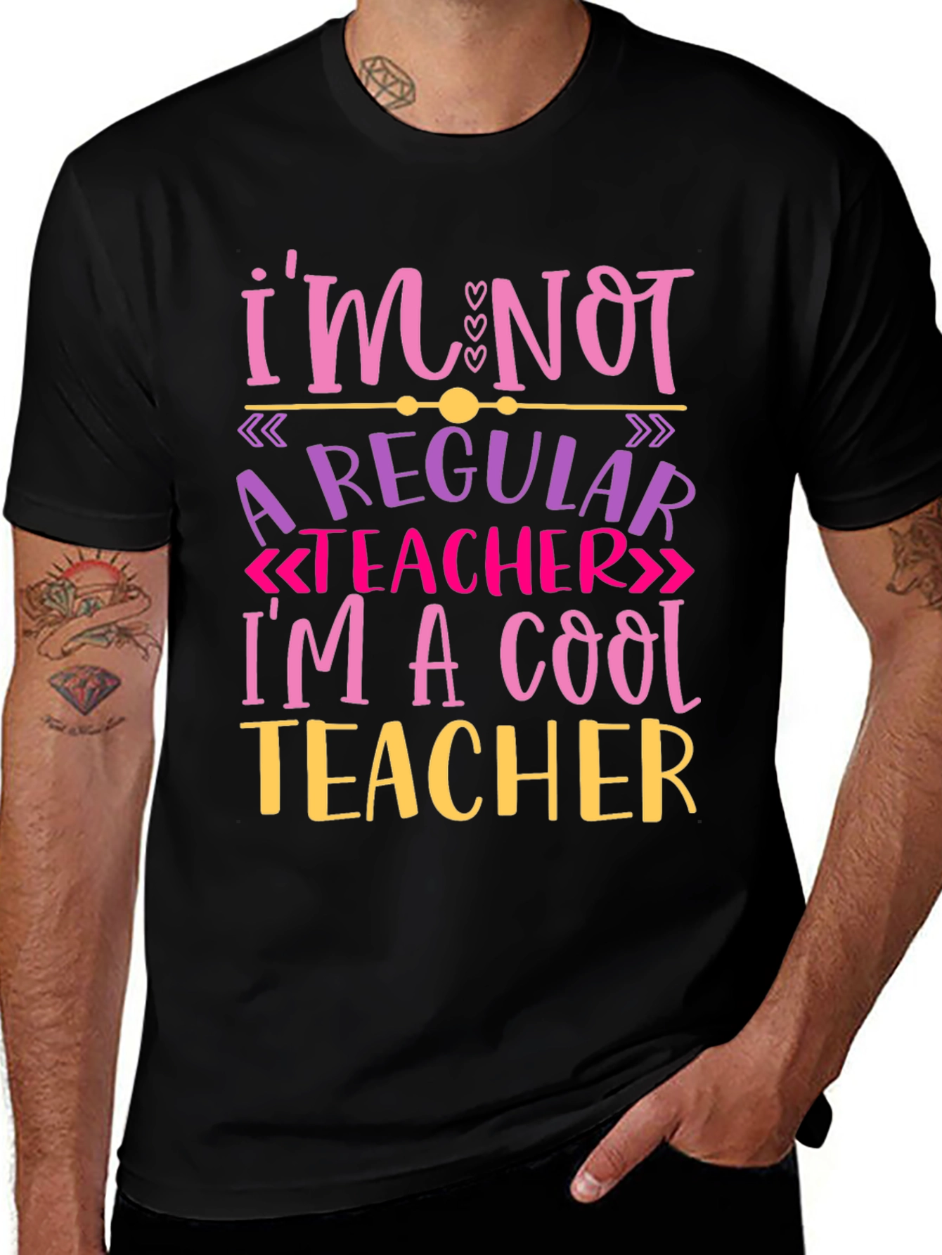 Cool Teacher Graphic Tee - Novelty T-Shirt