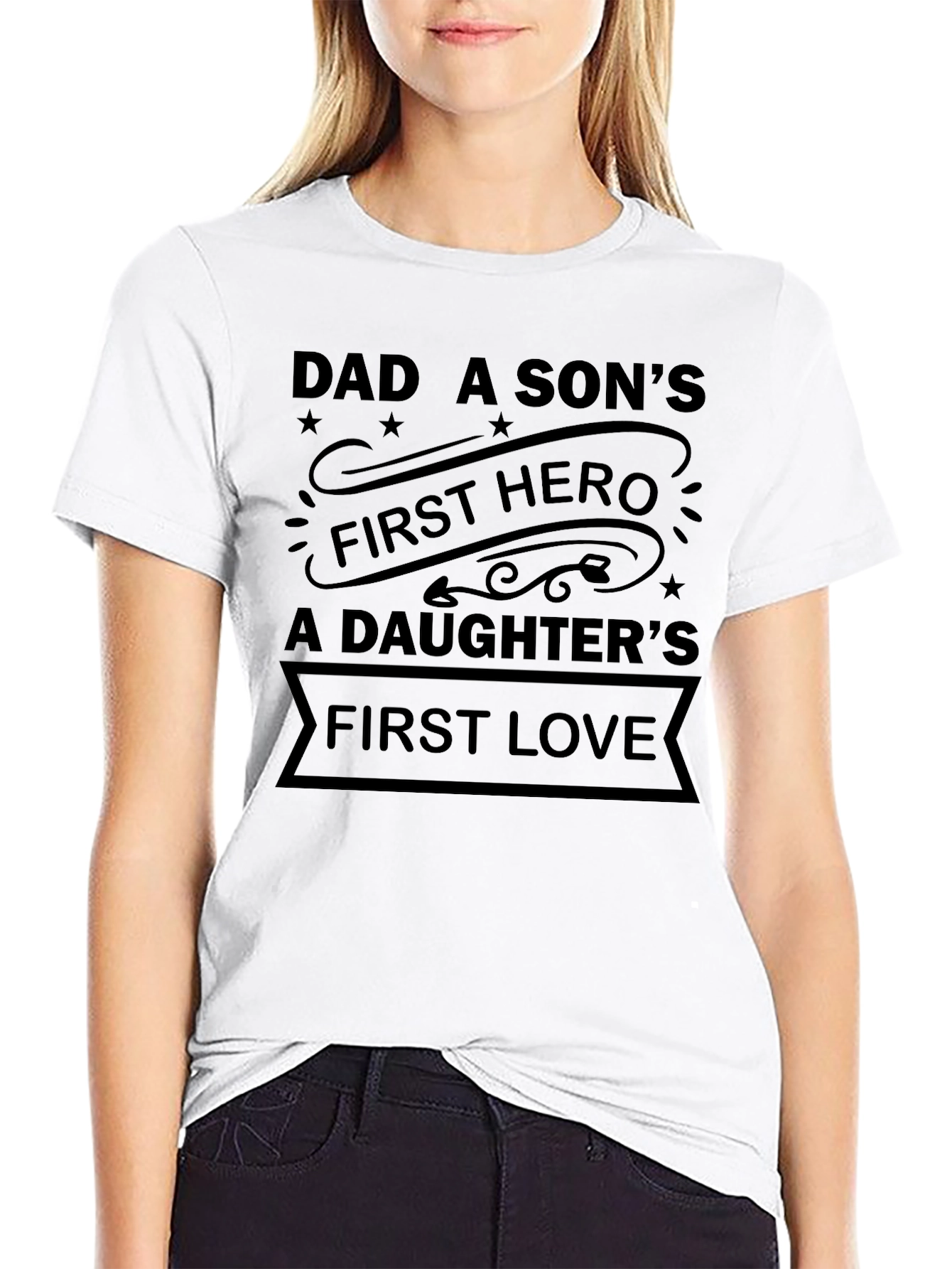 Dad A Sons First Hero T-Shirt Fathers Day Gift