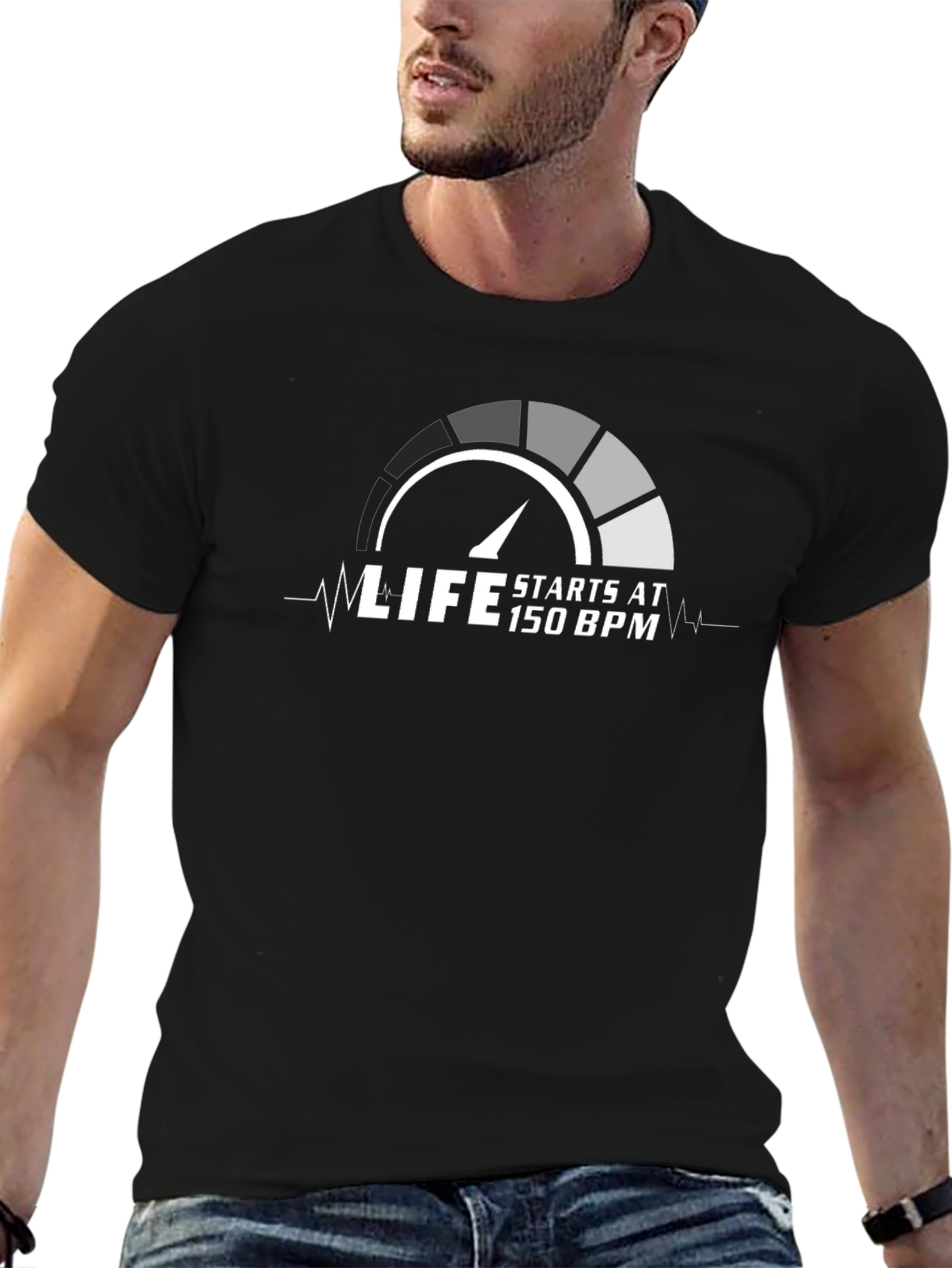 Life Starts At 150 BPM Graphic Tee