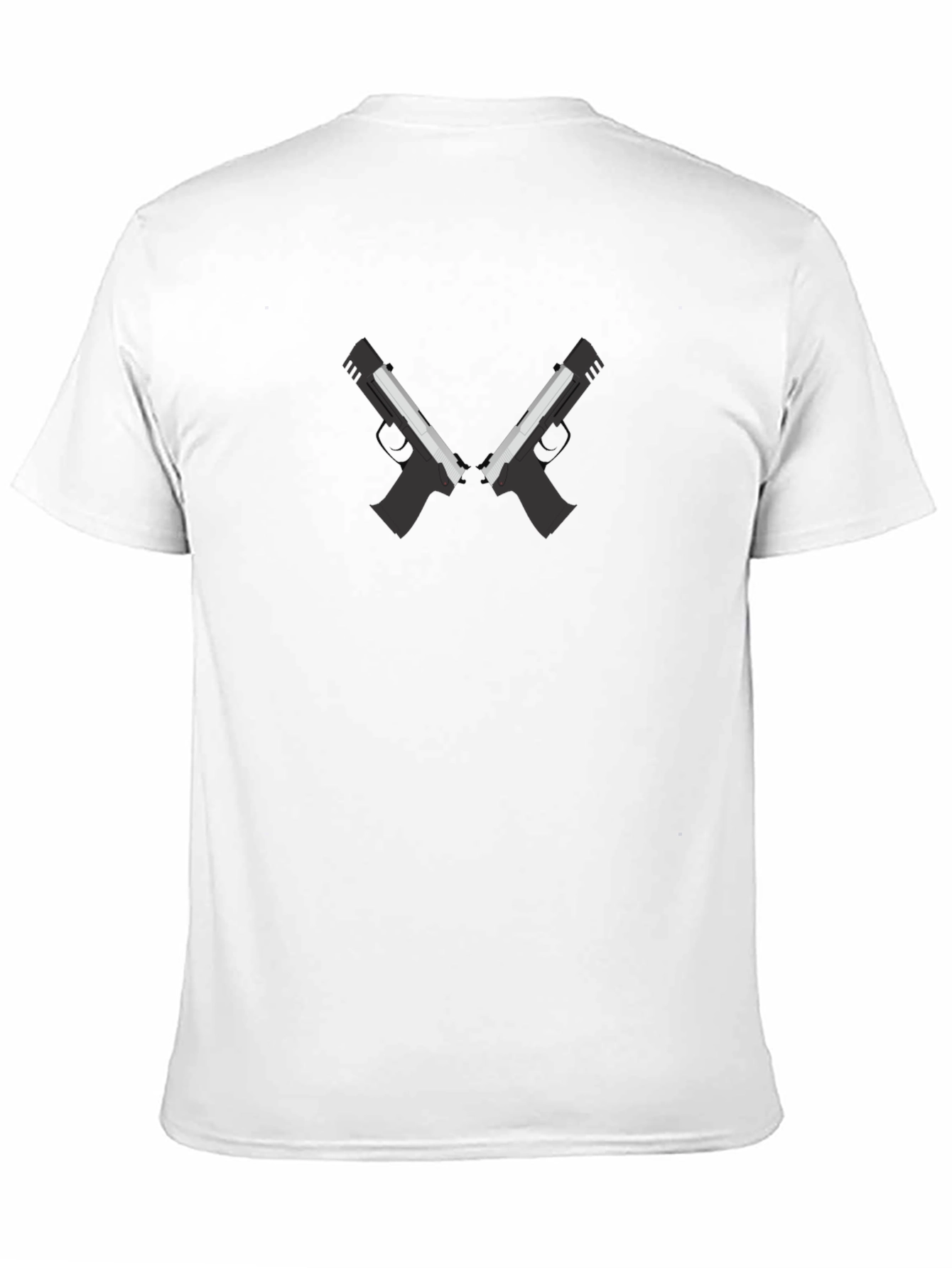 Crossed Pistols Graphic Tee - Sleek Black T-Shirt