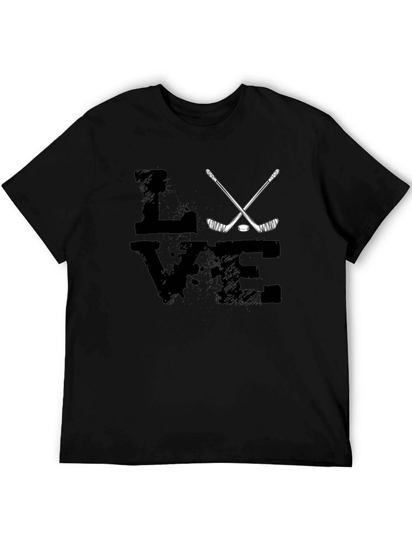 Love Hockey Black T-Shirt