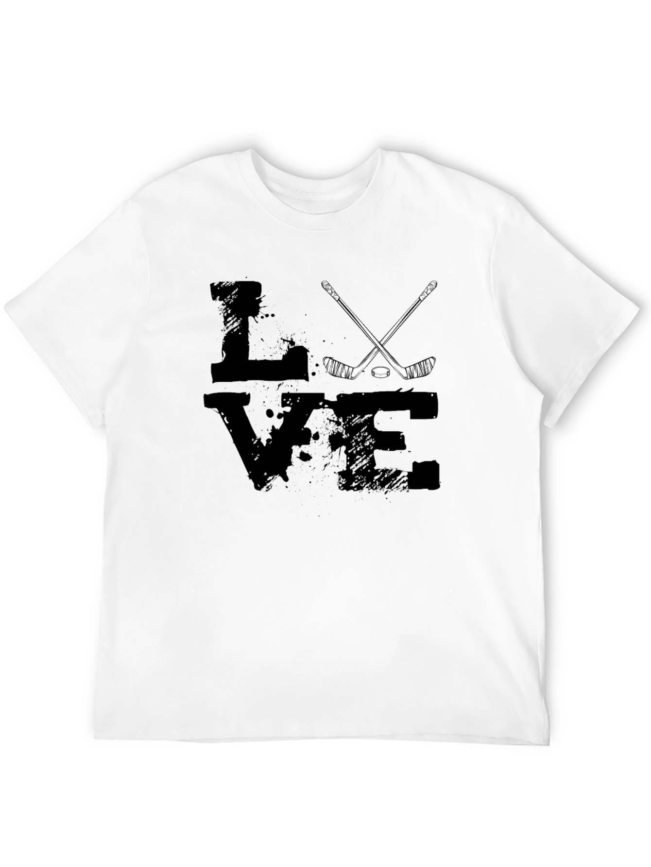 Love Hockey Black T-Shirt