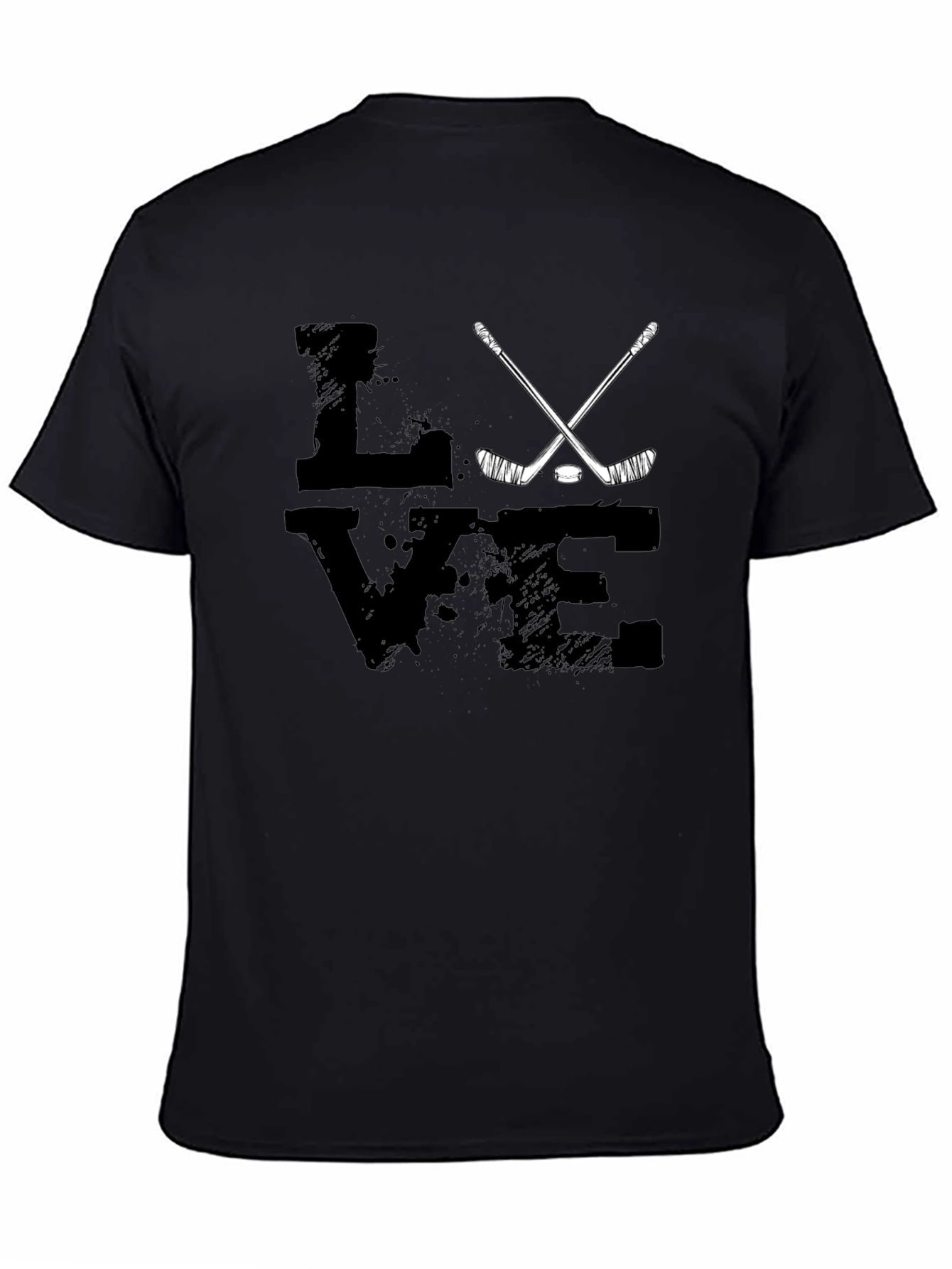 Love Hockey Black T-Shirt