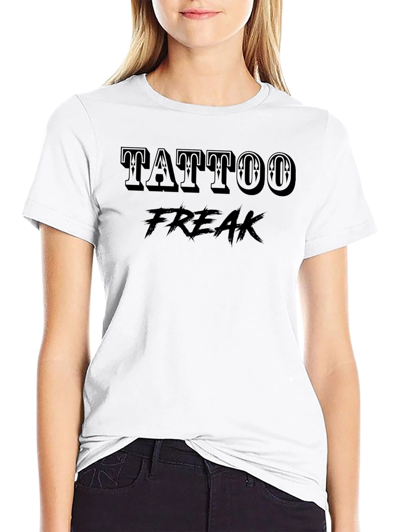 Tattoo Freak Graphic Tee - Black Cotton