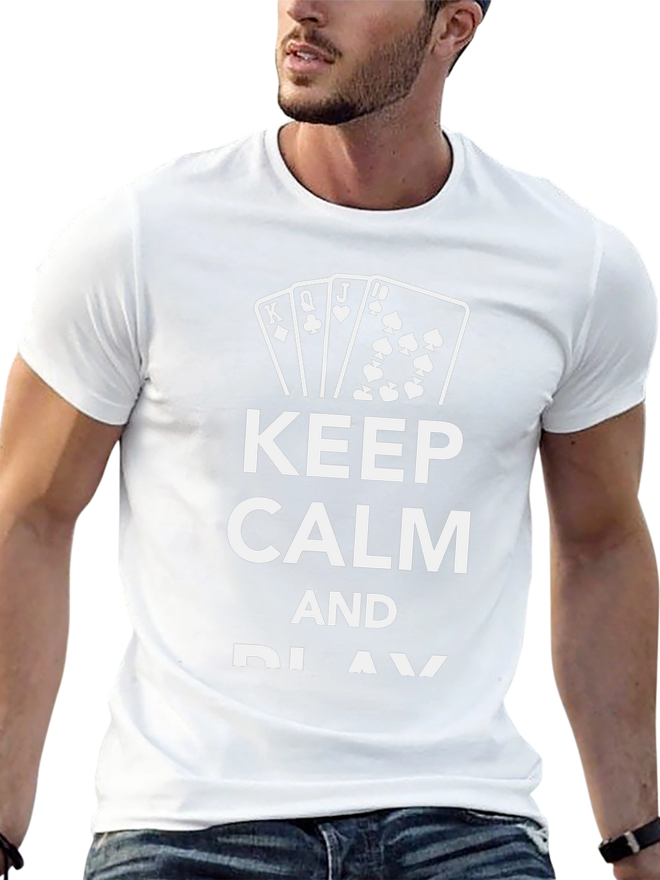 Keep Calm and Play T-Shirt Black Cotton
