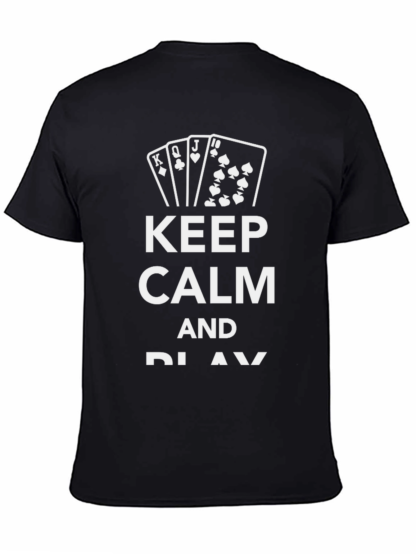 Keep Calm and Play T-Shirt Black Cotton
