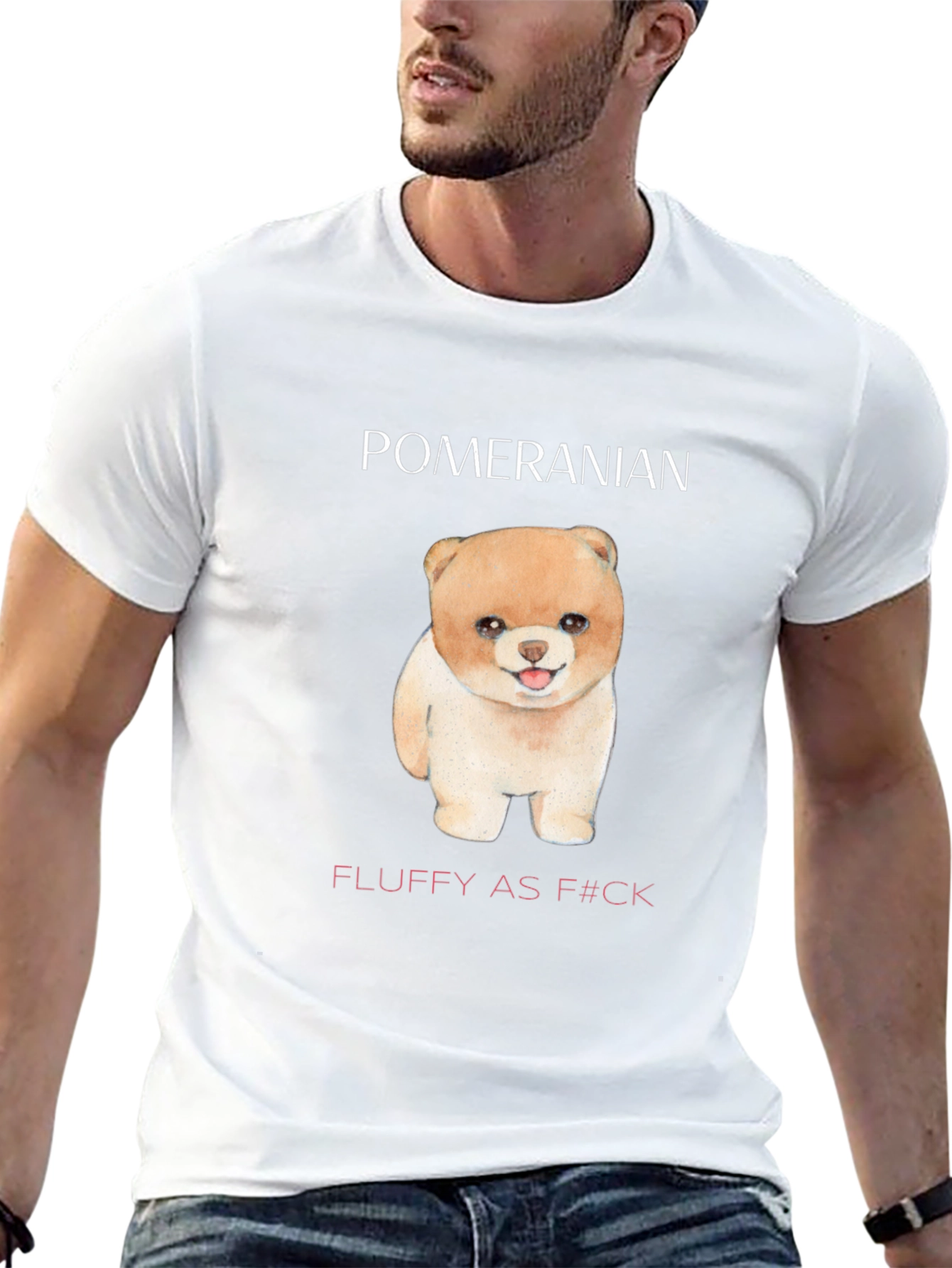 Pomeranian Fluffy Dog Black T-Shirt