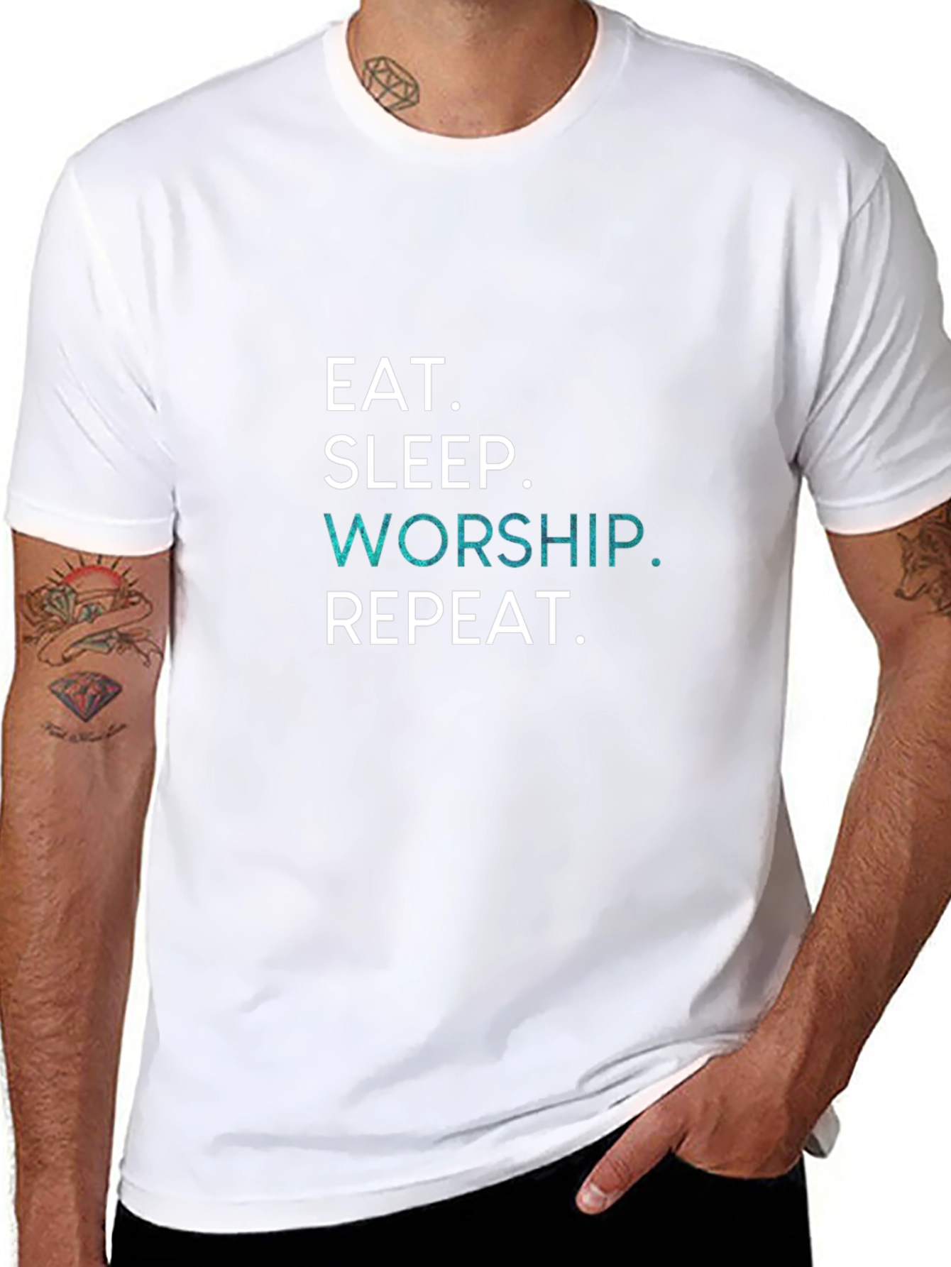 Eat Sleep Worship Repeat T-Shirt