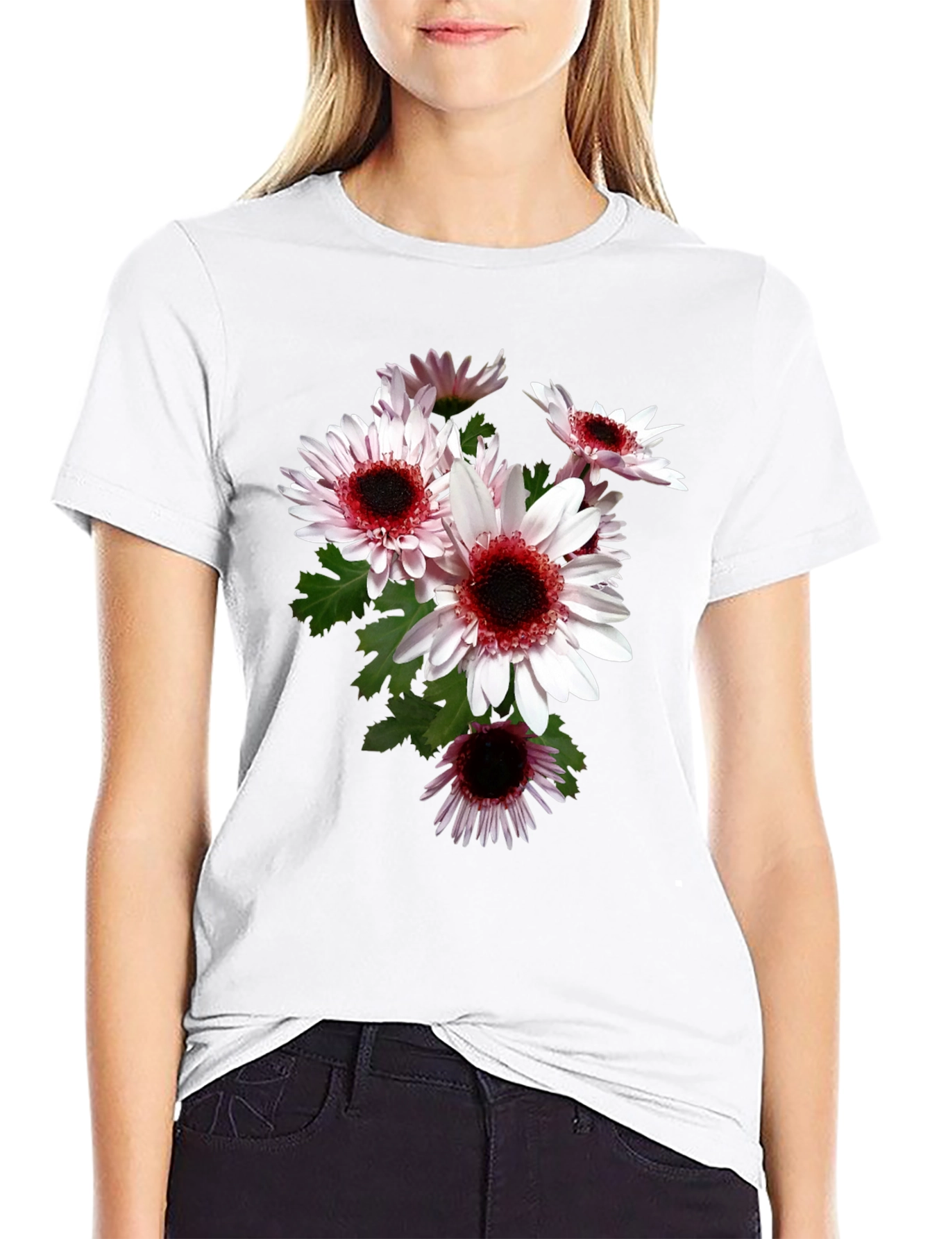 Floral Graphic Tee - Black