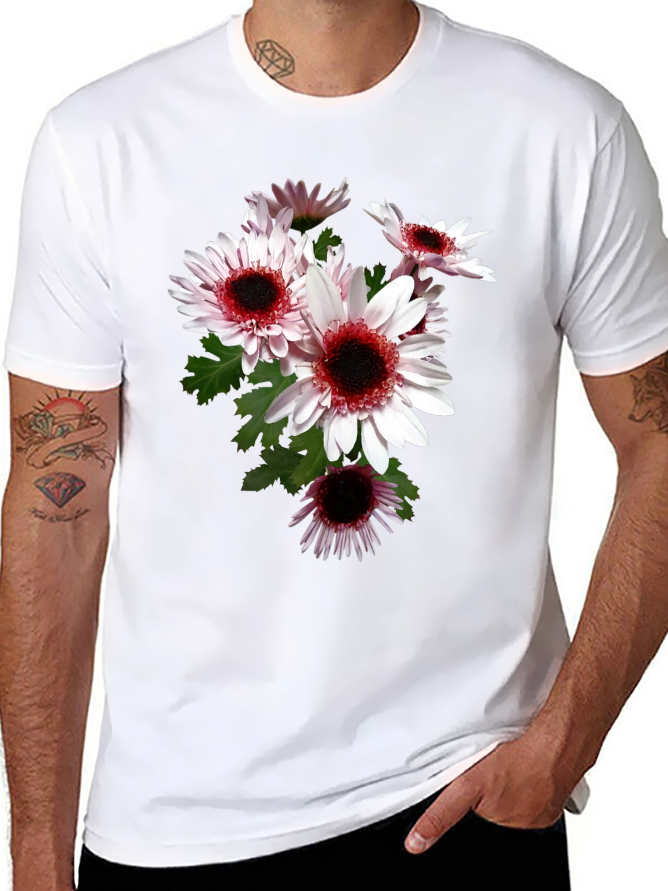 Floral Graphic Tee - Black