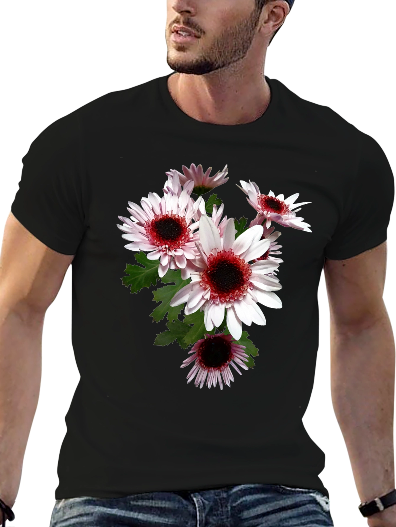 Floral Graphic Tee - Black