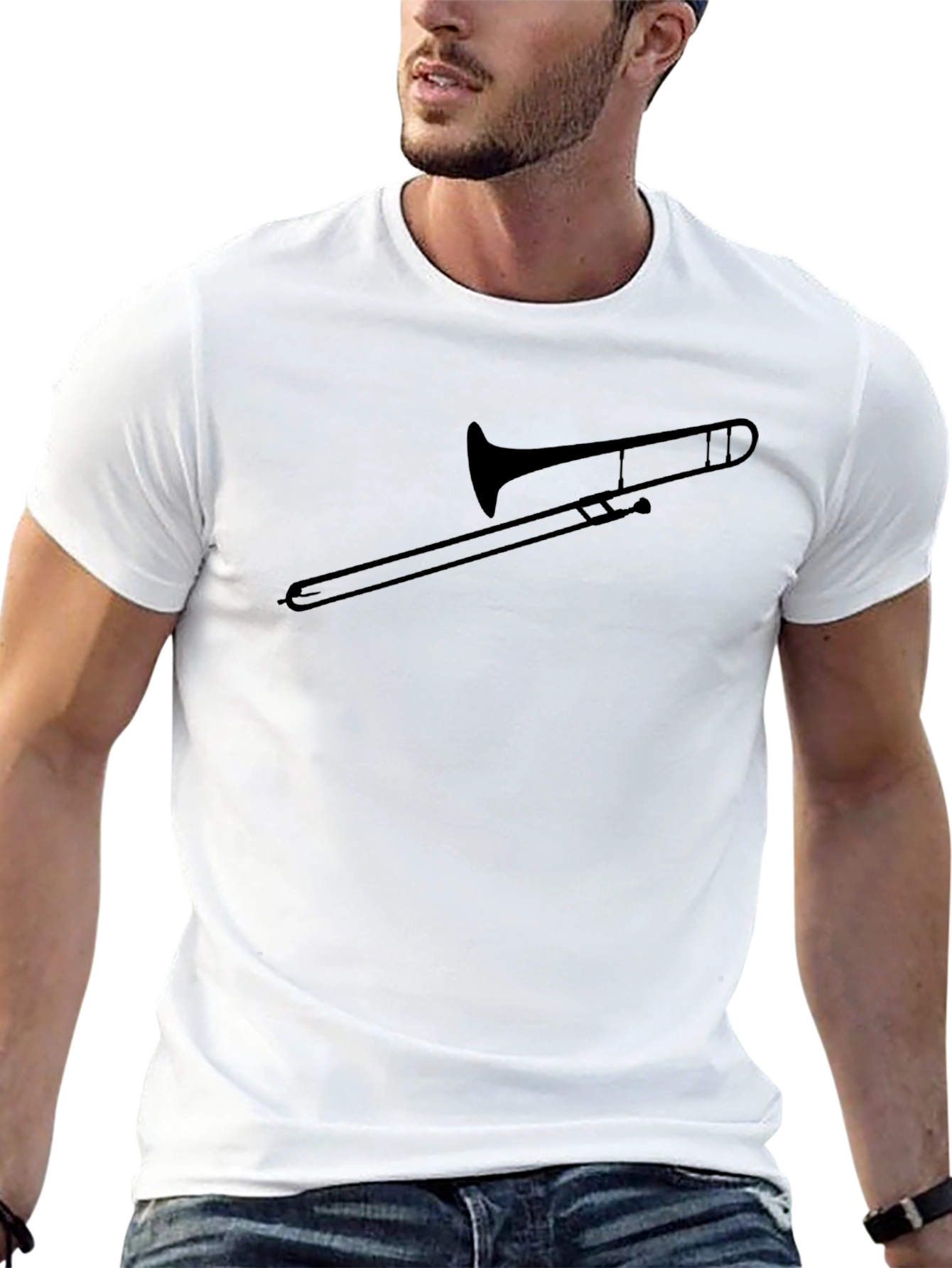 Trombone Graphic Black T-Shirt