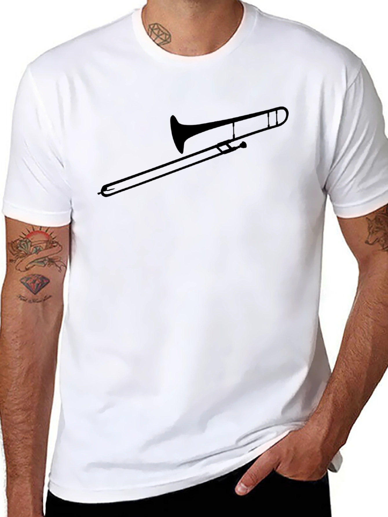 Trombone Graphic Black T-Shirt
