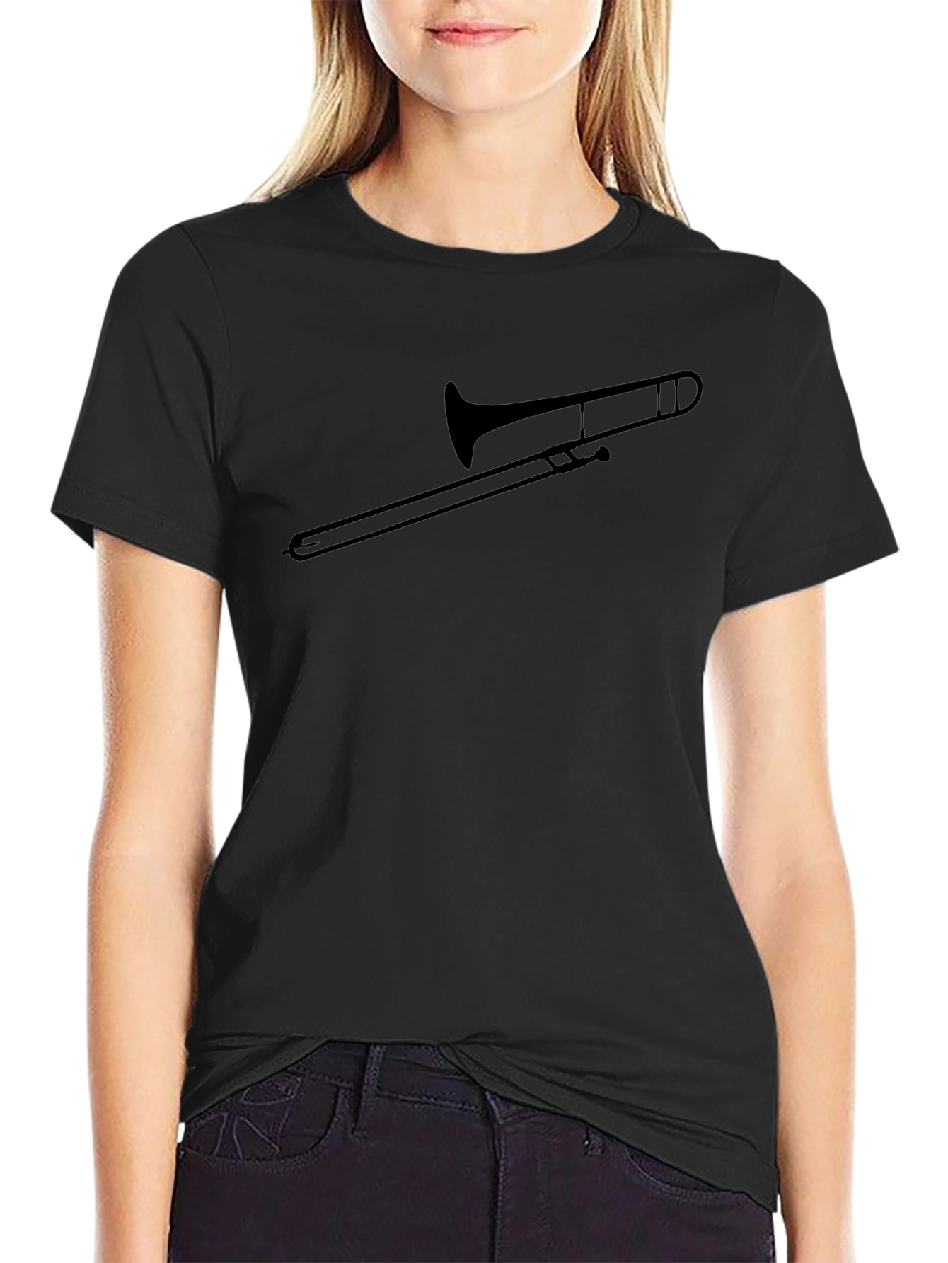 Trombone Graphic Black T-Shirt