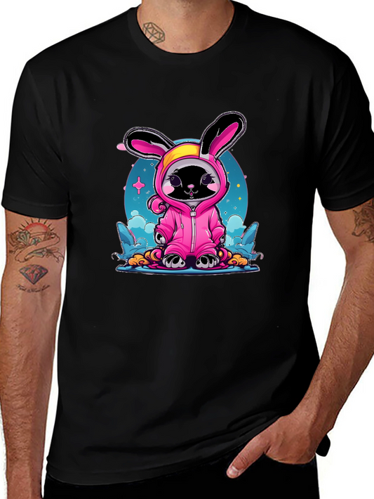 Cute Black Cat Bunny Costume T-Shirt